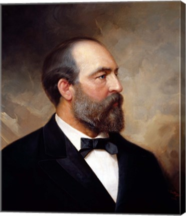 Framed Vintage President James Garfield Print