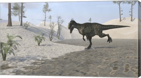 Framed Monolophosaurus Running Print