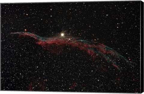 Framed NGC 6960, The Western Veil Nebula Print