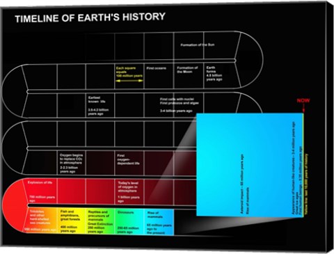 Framed Timeline of Earth&#39;s History Print