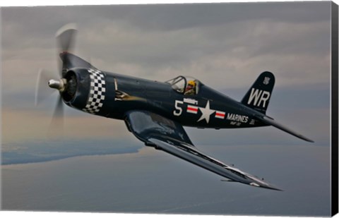 Framed Vought F4U-4 Corsair Print