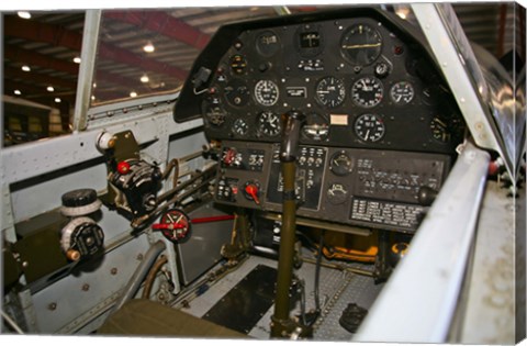 Framed Cockpit of a P-40E Warhawk Print