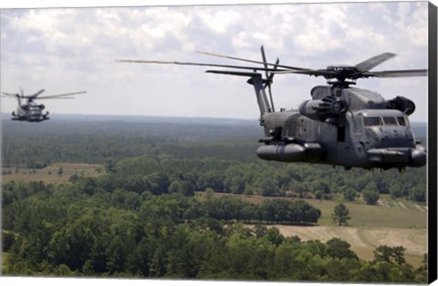 Framed MH-53 Pave Low Helicopters Print