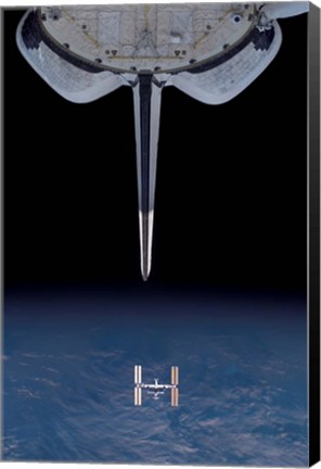 Framed Space Shuttle Departs Print