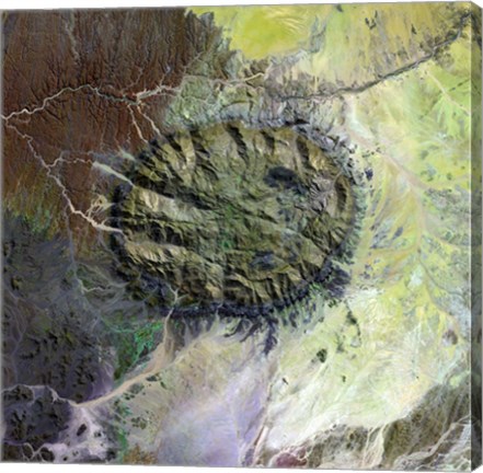 Framed Brandberg Massif in Northen Namibia Print