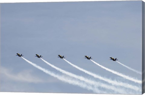 Framed Blue Angels Perform in Air Show Print