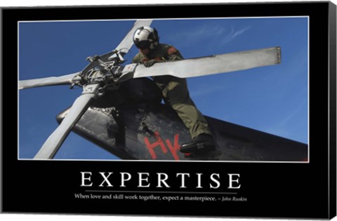 Framed Expertise: Inspirational Quote and Motivational Poster Print