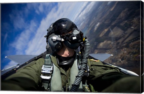 Framed Pilot in F-15E Strike Eagle Print