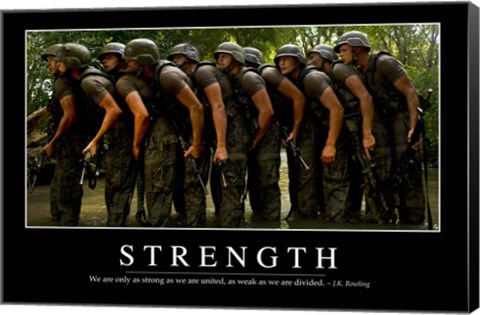 Framed Strength: Inspirational Quote and Motivational Poster Print