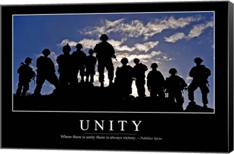 Framed Unity: Inspirational Quote and Motivational Poster Print