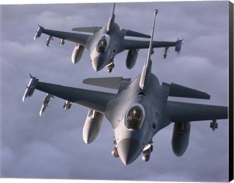 Framed Two F-16 Fighting Falcons Print