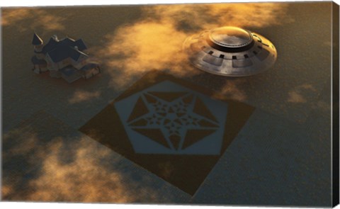 Framed Crop Circles made by Extraterrestrials Print