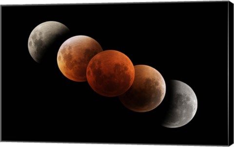 Framed Composite of Lunar Eclipse Print