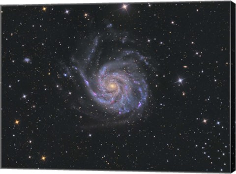 Framed Messier 101, Pinwheel Galaxy Print