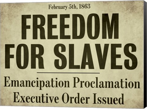 Framed Emancipation Print