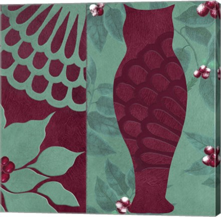 Framed Woodland Winter I Print