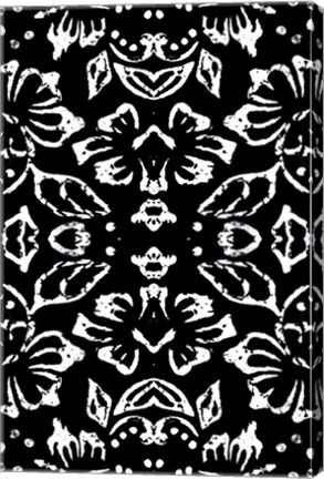 Framed Black &amp; White Pattern Print