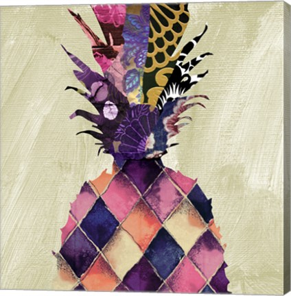 Framed Pineapple Brocade II Print