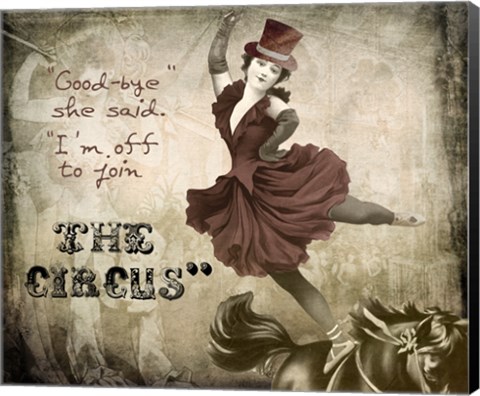 Framed Join The Circus Print