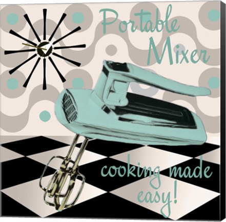 Framed Fifties Kitchen III Print