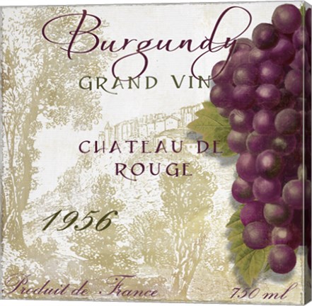 Framed Grand Vin Burgundy Print