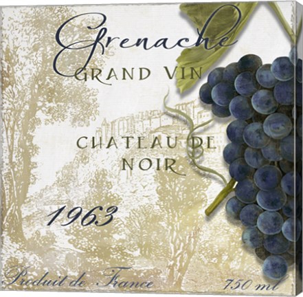 Framed Grand Vin Grenache Print