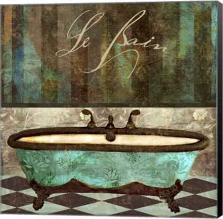 Framed Le Bain Aqua Print