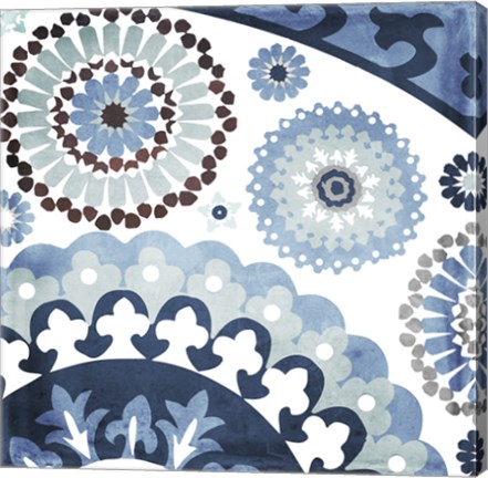 Framed Moroccan Blues I Print