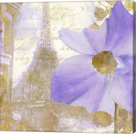 Framed Purple Paris I Print
