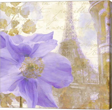 Framed Purple Paris II Print