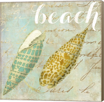 Framed Turquoise Beach II Print