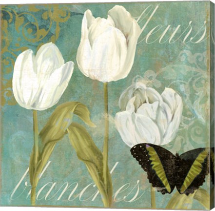 Framed White Tulips I Print