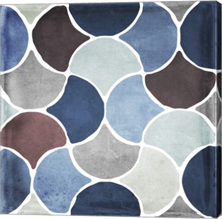 Framed Moroccan Blues II Print