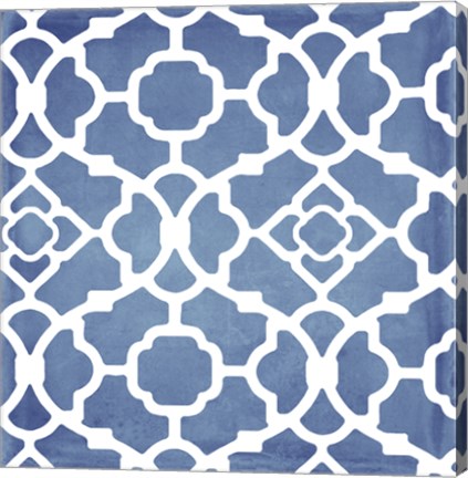 Framed Moroccan Blues III Print