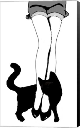 Framed Black Cat Print