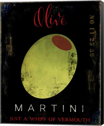 Framed Olive Martini I Print