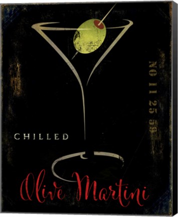 Framed Olive Martini II Print