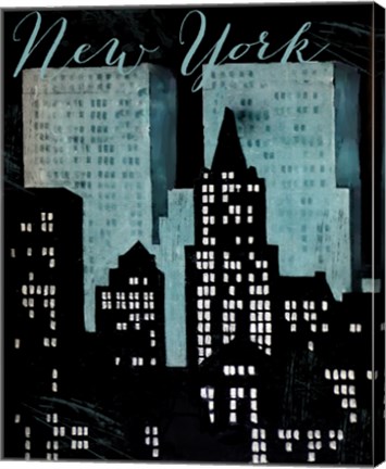 Framed Retro Cities I Print