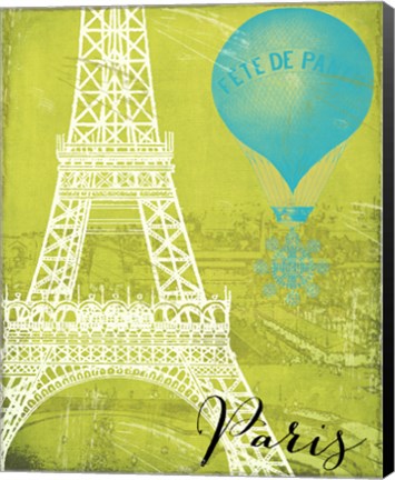 Framed Retro Cities III Print