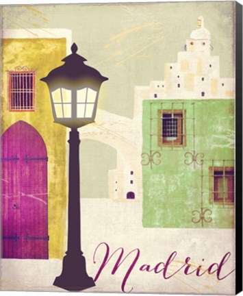 Framed Retro Cities IV Print