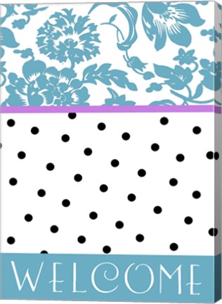 Framed Teal Dots Print