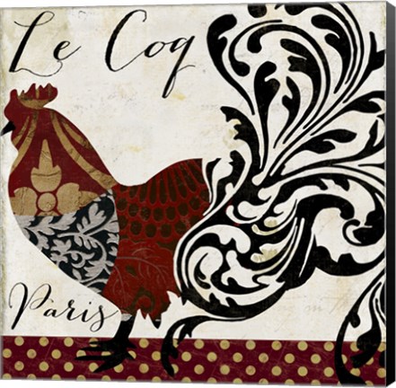 Framed Roosters of Paris I Print