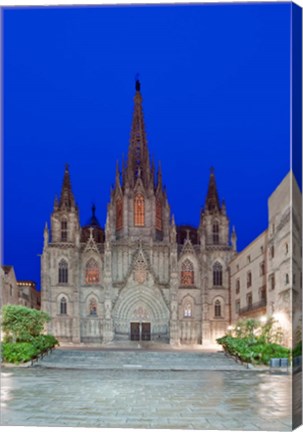 Framed Gothic Quarter, Barcelona Cathedral, Barcelona, Spain Print