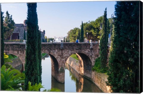 Framed River near Passeig Mallorca, Palma, Majorca, Balearic Islands, Spain Print