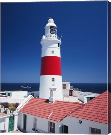 Framed Spain, Gibraltar, Europa Point, Lighthouse Print