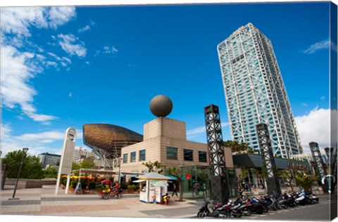 Framed Hotel Arts, Olympic Harbor, Barcelona, Spain Print