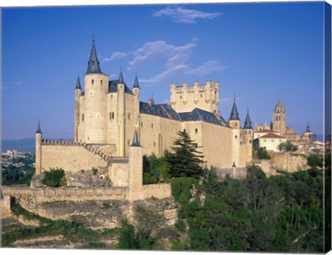 Framed Alcazar, Segovia, Castile Leon, Spain Print
