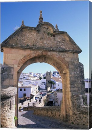 Framed Entry to Ronda&#39;s Jewish Quarter, Andalucia, Spain Print