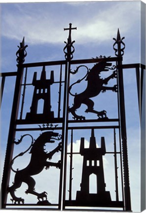 Framed Decorative Wrought-Iron Gate of Alcazar, Cordoba, Spain Print