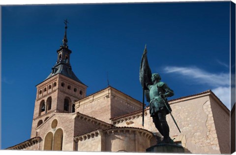 Framed Plaza San Martin and San Martin Church, Segovia, Spain Print